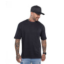Camiseta Oversized Preta Logo Bordado
