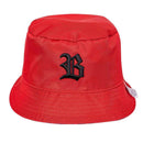 Bucket Hat Dupla Face - Vermelha Alto Relevo Preto e Red Details