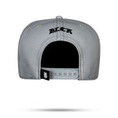 Boné Snapback Basic Cinza Escuro Logo Preto