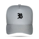 Boné Snapback Basic Cinza Escuro Logo Preto