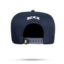 Boné Snapback Azul Marinho New Aba Couro