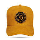 Boné Snapback Follow Suede Amarelo Mostarda