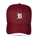 Boné Snapback Basic Vinho Contra Aba Off White