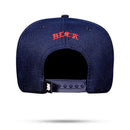 Boné Snapback Azul Marinho Contour Degradê Vermelho