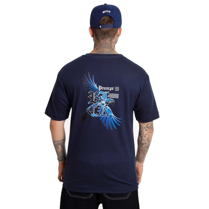 Camiseta Oversized IA Azul Marinho Arara Azul