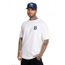 Camiseta Oversized IA Branca Arara Azul