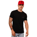 Camiseta Preta Logo Bordado