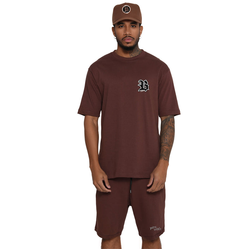 Conjunto Oversized Marrom Logo Piano