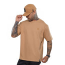 Camiseta Oversized Caramelo Basic Logo Bordado