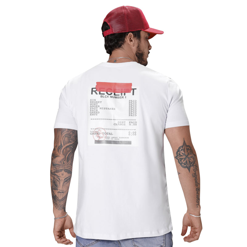 Camiseta Branca BLCK Logo Receipt