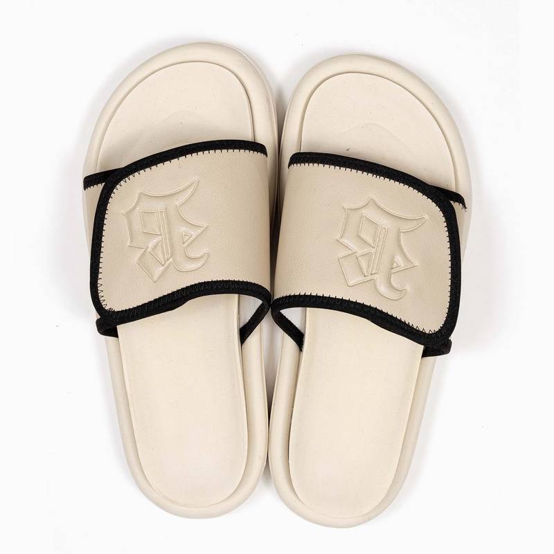Chinelo Slide Velcro Bege