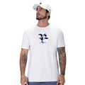 Camiseta Branca BLCK Logo Azul Holográfico