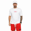 Conjunto Oversized Branco e Vermelho Royalty