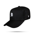 Boné Snapback Basic Preto Logo Branco