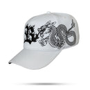 Boné Snapback Branco Dragon Fire Preto