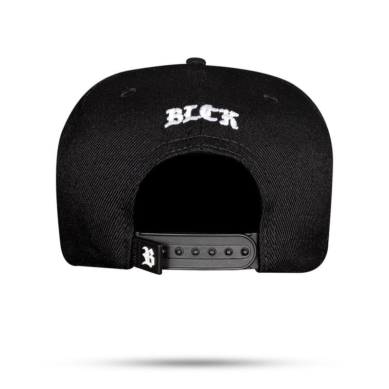 Boné Snapback Basic Preto Logo Branco