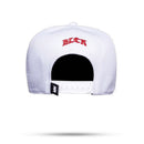 Boné Snapback Branco Chess Logo Vermelho
