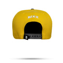 Boné Snapback Amarelo Aba Couro World