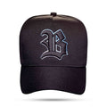Boné Snapback Preto Logo Countour Degradê Azul