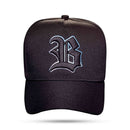Boné Snapback Preto Logo Countour Degradê Azul