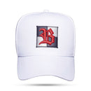 Boné Snapback Branco Chess Logo Vermelho