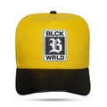 Boné Snapback Amarelo Aba Couro World