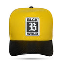 Boné Snapback Amarelo Aba Couro World