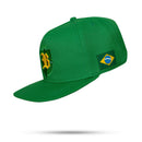 Boné Snapback Verde Brasil Brasão Aba Reta