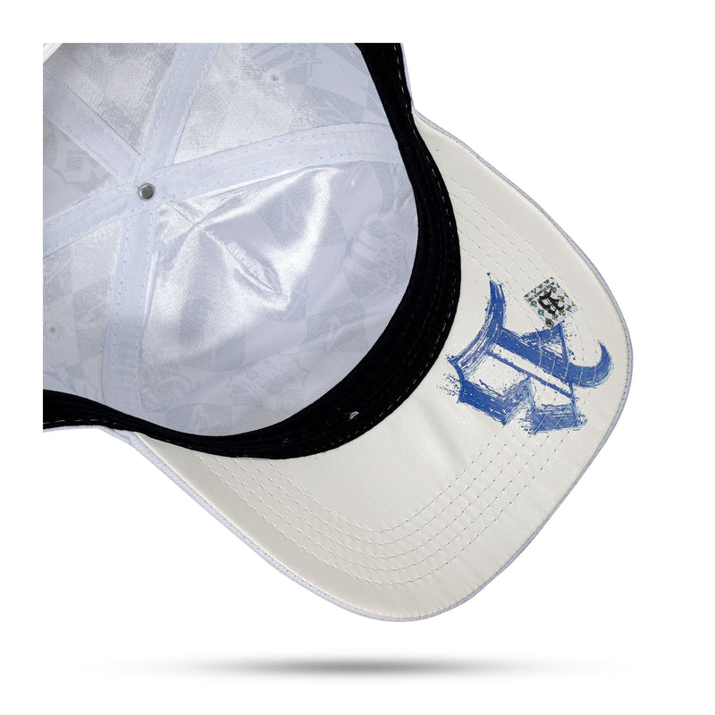 Boné Snapback Branco Framed Azul