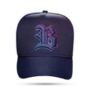 Boné Snapback Azul Logo Countour Degradê Pink