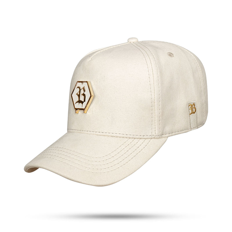 Boné Snapback Off White Suede Hex