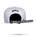 Boné Strapback Branco Logo Azul Effect