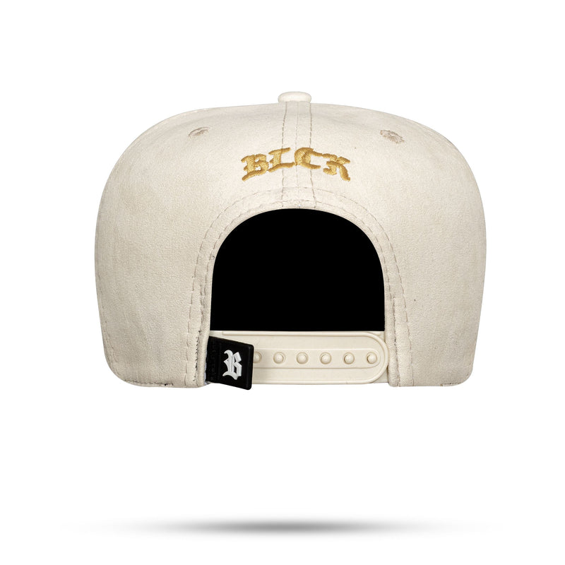 Boné Snapback Off White Suede Hex