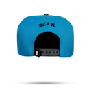 Boné Snapback Azul Celeste Aba Couro Number One