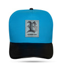 Boné Snapback Azul Celeste Aba Couro Number One