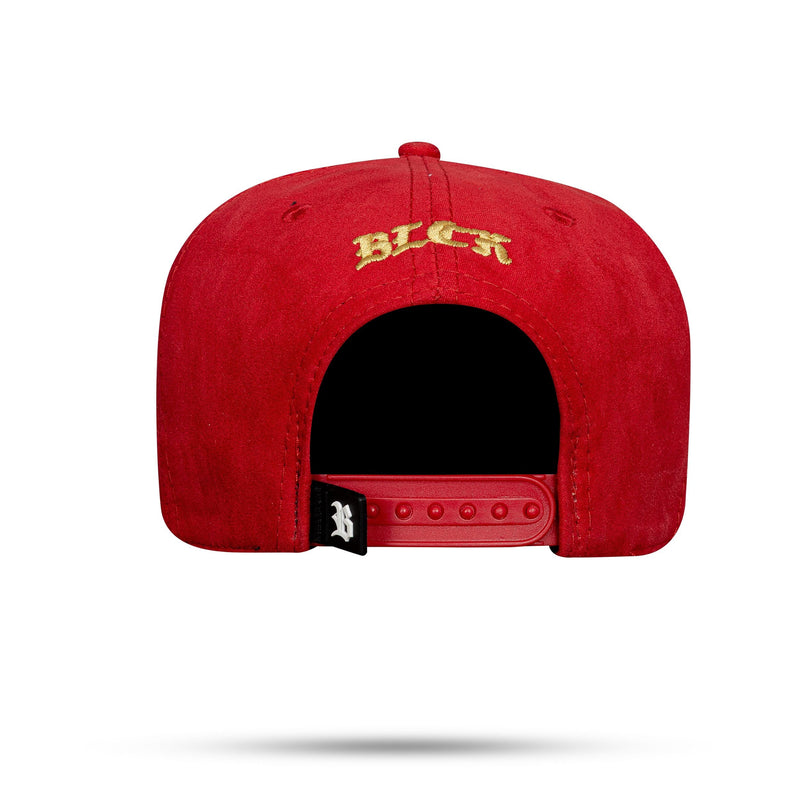 Boné Snapback Vermelho Suede Hex