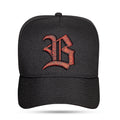 Boné Snapback Preto Alto Relevo Zig Zag Vermelho