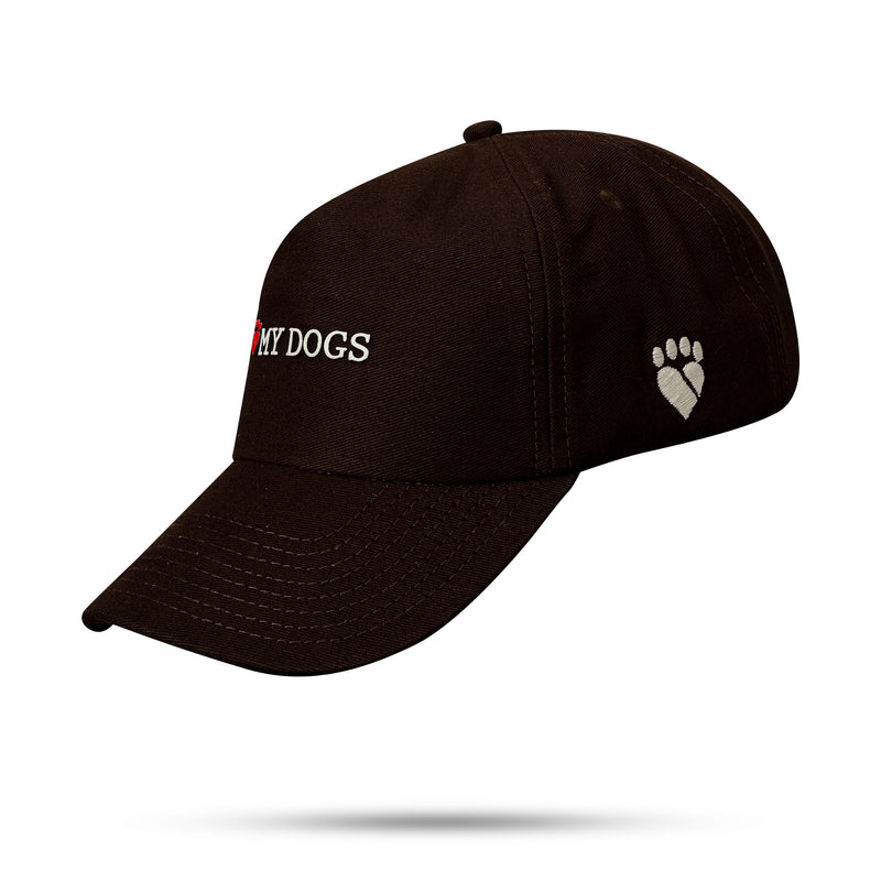 Boné Dad Hat Snapback Marrom I Love My Dogs