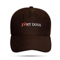 Boné Dad Hat Snapback Marrom I Love My Dogs