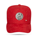 Boné Snapback Suede Vermelho Yin-Yang