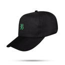 Boné Snapback Preto Basic Colors Logo Verde Militar
