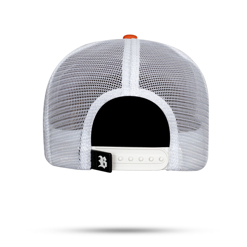 Boné Snapback Trucker Basic Laranja e Branco