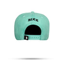 Boné Snapback Suede Verde Água Hex