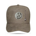 Boné Snapback Suede Cinza Yin-Yang