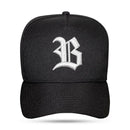 Boné Preto Snapback Font Silver