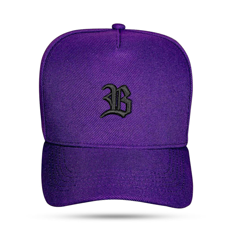Boné Snapback Basic Roxo Logo Preto