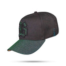 Boné Snapback Black Logo Aba Bright Verde Azulado