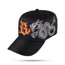Boné Snapback Preto Dragon Fire Branco / KIT Pai & Filho (Dia dos Pais)