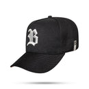 Boné Preto Snapback Font Silver