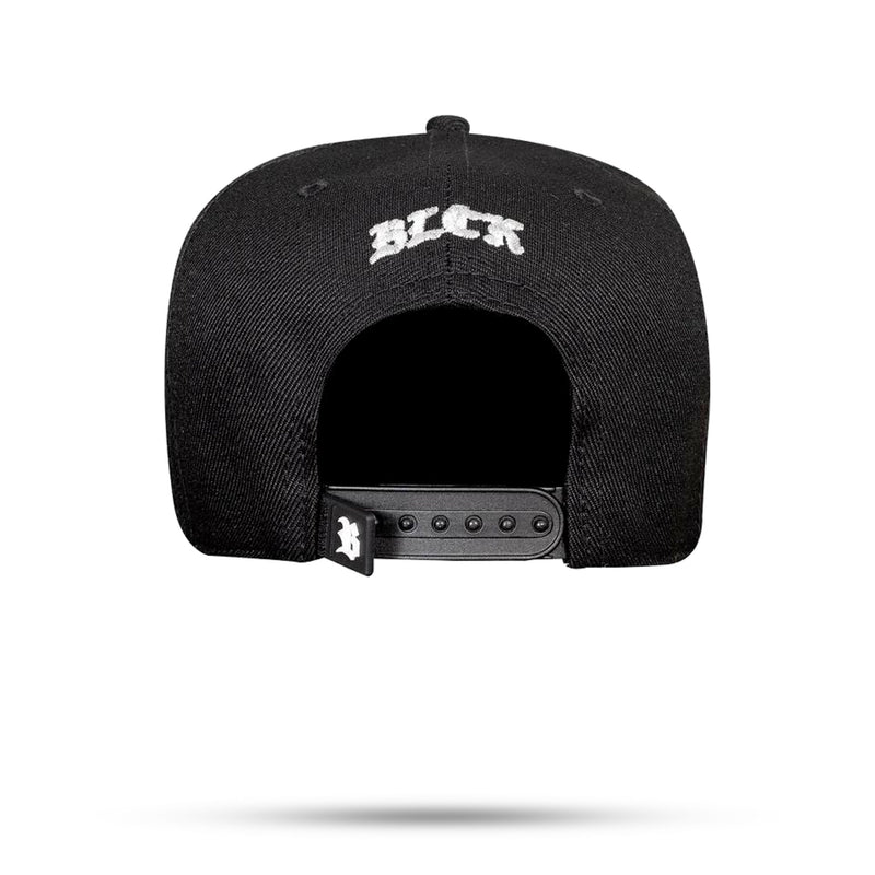 Boné Preto Snapback Font Silver